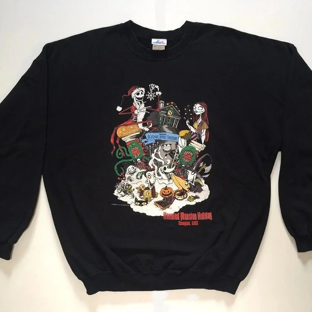 Vintage Disneyland Haunted Mansion Nightmare Before Christmas Sweatshirt - Picture 1 of 6